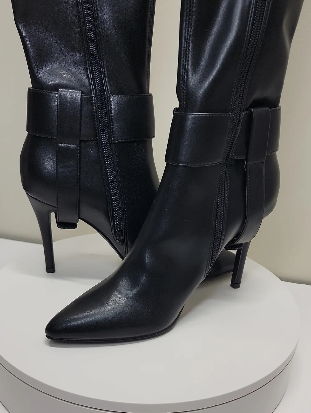 AMINAH ABDUL JILLIL NEW IN BOX Black Over-the-Knee Stiletto Boots